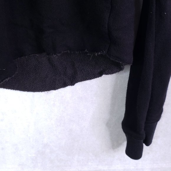 Spiritual Gangster Women's Medium Black "Grateful" Metallic Graphic Sweater Top - Picture 4 of 8